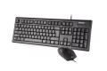 Zestaw przewodowy klawiatura + mysz A4Tech KR-85550 USB czarny - 783167