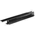 Organizator kabli 19''/1U - czarny z pokrywą Netrack - 1399876