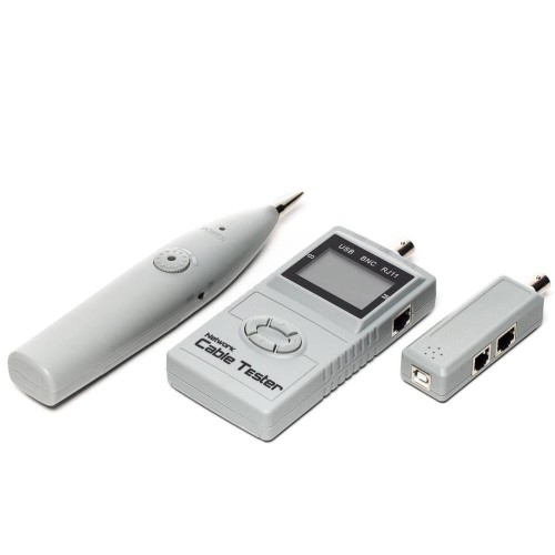 Tester kabli z wyświetlaczem LCD RJ45/RJ11/BNC/USB, map test Netrack - 1399905