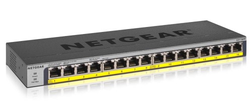 Switch niezarządzalny Netgear GS116PP 16 x 10/100/1000 Mb/s PoE+ (183 W) - 743552