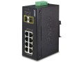 Switch niezarządzalny Planet IGS-1020TF 8-Port 1000Mb/s + 2-Port 1000Base-X SFP przemysłowy DIN Rail - 982803