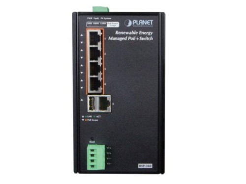 Switch niezarządzalny Planet BSP-360 4-Port PoE+ 1000Mb/s + 1-Port 1000Mb/s - 1400050