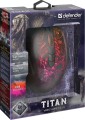 Mysz przewodowa Defender TITAN GM-650L 6400dpi Gaming 6P RGB + GRA - 1400077