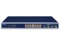 Switch zarządzalny Planet FGSW-1816HPS 16-Port PoE 100TX + 2-Port Gigabit TP/SFP Combo - 1400082