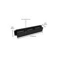 Organizer Kabli Techly Rack 19" 2U, czarny - 1400462