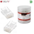 Wtyk modularny TechlyPro RJ45 8P/8C UTP Cat.5e/drut 100szt. - 696686
