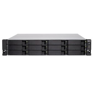 NAP 12 (+6)-Bay TurboNAS, SATA 6G, Xeon D-1622 2.4GHz, 8GB  ECC RAM, 4-LAN, built0in 2 10Gb SFP+,  40Gb network-ready, iSCSI, RAID 0,1, 5, 6, 10, 5+spare, 6+spare, 10+spare, global hot spare, max 128