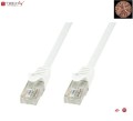 Patchcord 100% miedź TechlyPro Cat.6 U/UTP, 15m, biały - 983226