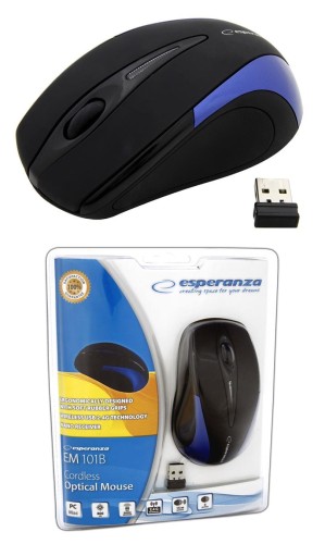 Mysz bezprzewodowa Esperanza optyczna ANTARES EM101B czarno-niebieska - 984663