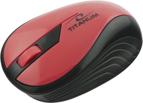 Mysz bezprzewodowa Titanum RAINBOW TM114R optyczna czerwona - 700161