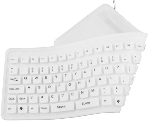 Klawiatura przewodowa Esperanza EK126W standardowa silikonowa USB/OTG biała - 984657