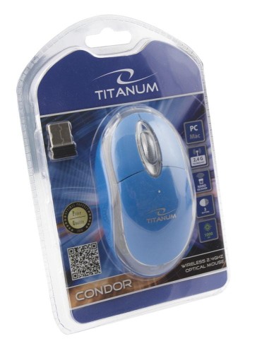 Mysz bezprzewodowa Titanum Condor 3D optyczna 2.4 GHz  niebieska - 984703