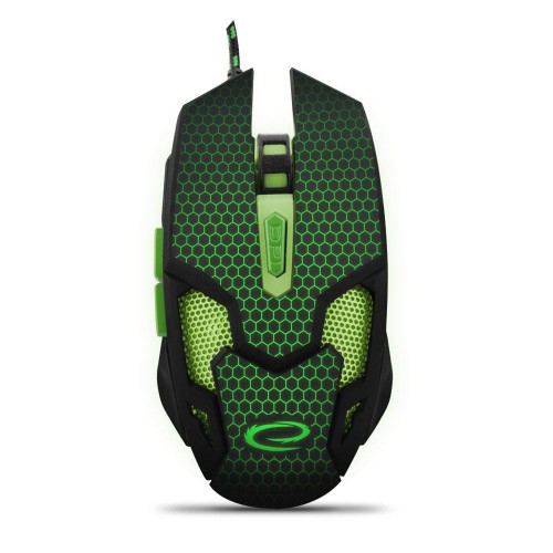 Mysz przewodowa Esperanza MX207 Cobra optyczna Gaming 6D USB czarno-zielona - 984688