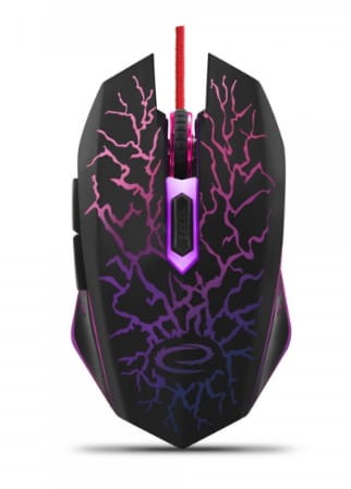 Mysz przewodowa Esperanza MX211 Lightning optyczna Gaming 6D USB czarna - 1067042