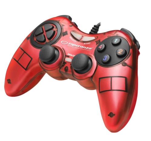 Gamepad PC USB Esperanza "Fighter" czerwony - 984649