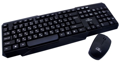 Zestaw bezprzewodowy klawiatura z myszką Titanum TK108UA Memphis, 2,4GHz, czarny - 986610