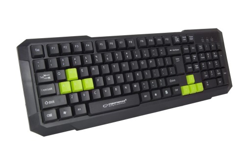 Klawiatura przewodowa Esperanza EGK102G Aspis dla graczy USB zielona - 941692