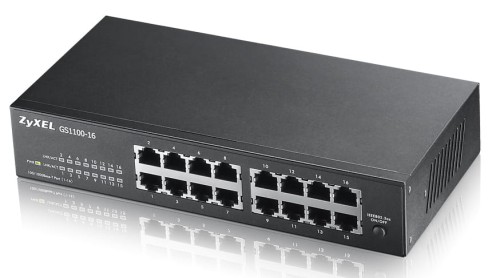 Switch niezarządzalny Zyxel GS1100-16 v3 16x10/100/1000 Mbps - 1042404