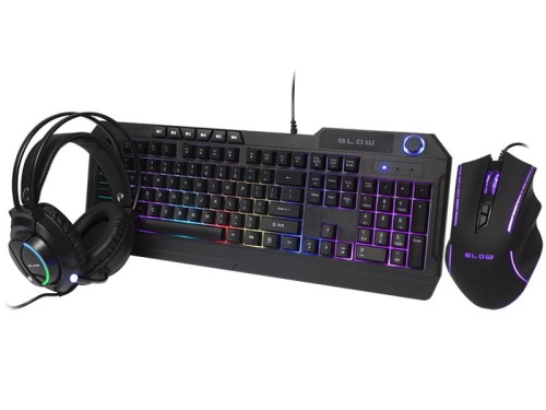 BLOW KLAWIATURA + MYSZ Z LED CYBERGOD CZARNA - 1296909