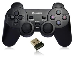 Gamepad bezprzewodowy VAKOSS GP-3925BK USB funkc Dual Shock