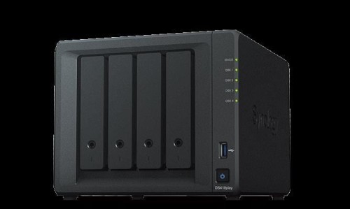 Synology NAS DS418play, wielofunkcyjny, 4-kieszeniowy dla grup roboczych i biur 2Y EOL - 560008