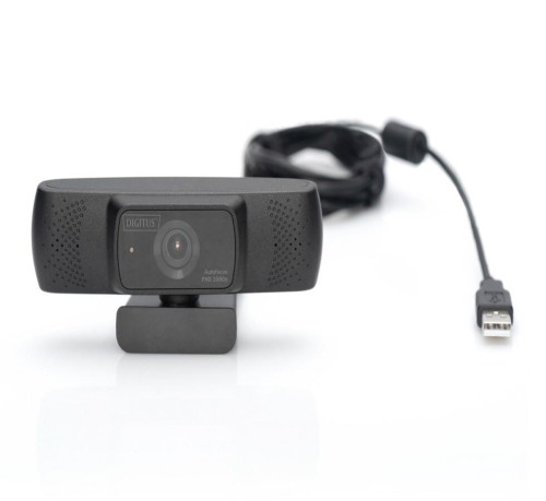 Kamera internetowa DIGITUS Full HD 1080p 30Hz autofokus szeroki kąt widzenia USB A 2.0 - 1401074