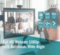 Kamera internetowa DIGITUS Full HD 1080p 30Hz autofokus szeroki kąt widzenia USB A 2.0 - 1401078