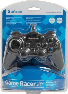 Gamepad przewodowy Defender GAME RACER, tryb turbo, efekt wibracji, USB/PS2/PS3