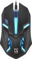 Mysz przewodowa Defender HIT MB-550 1600dpi 3P czarna 7 kolorów - 984618