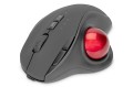 Mysz bezprzewodowa DIGITUS typu trackball, ergonomiczna, bluetooth, 2.4Ghz lub USB C, czarna - 1128085
