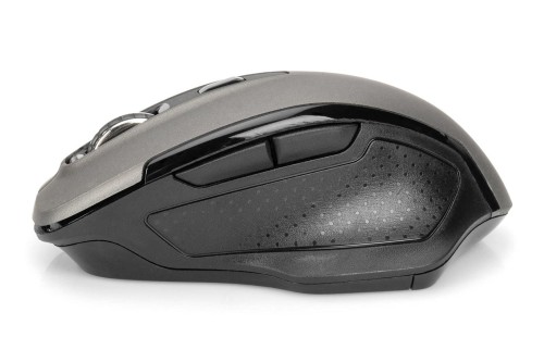 Mysz bezprzewodowa DIGITUS optyczna ergonomiczna 1600 DPI 6 przycisków 2,4 GHz, czarno-szara - 1403795