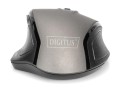 Mysz bezprzewodowa DIGITUS optyczna ergonomiczna 1600 DPI 6 przycisków 2,4 GHz, czarno-szara - 1403796