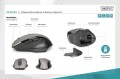Mysz bezprzewodowa DIGITUS optyczna ergonomiczna 1600 DPI 6 przycisków 2,4 GHz, czarno-szara - 1403798