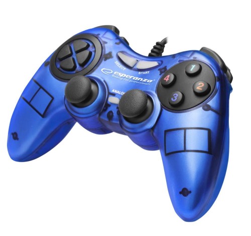 Gamepad PC USB Esperanza "Fighter" niebieski - 984647