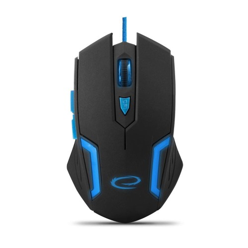 Mysz przewodowa Esperanza MX205 Fighter optyczna Gaming 6D USB czarno-niebieska - 698805