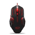 Mysz przewodowa Esperanza MX403 Apache optyczna Gaming 6D USB czerwono-czarna - 698825