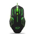 Mysz przewodowa Esperanza MX403 Apache optyczna Gaming 6D USB zielono-czarna - 698833