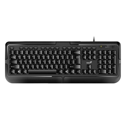 Klawiatura przewodowa Genius KB-118 Elegant black Biurowa, odporna na zalanie - 1167824