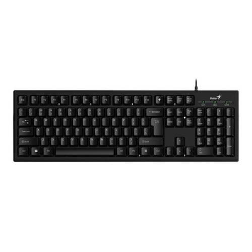 Klawiatura przewodowa Genius KB-100 Offcie black, Full size, odporna na zalanie - 1184615