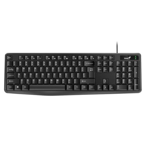 Klawiatura przewodowa Genius KB-117 Offcie black, Full size, odporna na zalanie - 1302447
