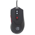 Mysz przewodowa Manhattan 2400dpi Gamingowa optyczna czarna - 1405074