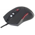 Mysz przewodowa Manhattan 2400dpi Gamingowa optyczna czarna - 985077