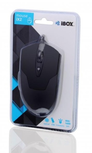 Mysz przewodowa iBOX iX2 optyczna czarna - 1404149