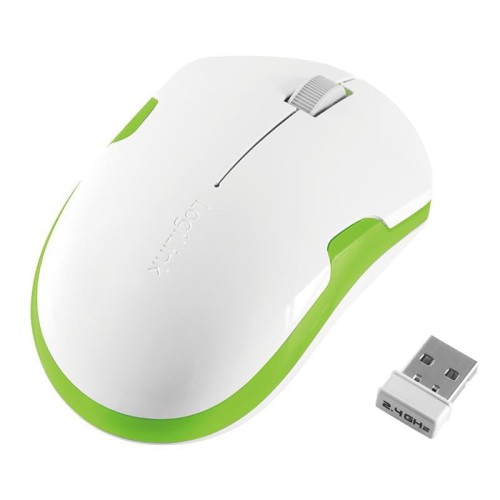 Mysz bezprzewodowa Logilink ID0133 optyczna 2,4 GHz 1200 dpi biało-zielona - 984870