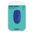 Mysz przewodowa Logitech M110 Silent optyczna niebieska - 1128078