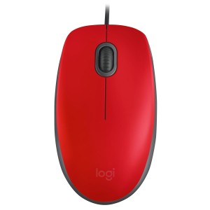 Mysz przewodowa Logitech M110 Silent optyczna czerwona