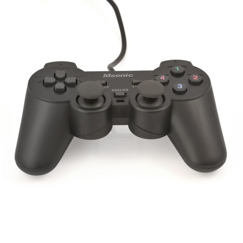 Gamepad przewodowy Msonic USB z funkcją wibracji MN3329BK czarny - 1404704