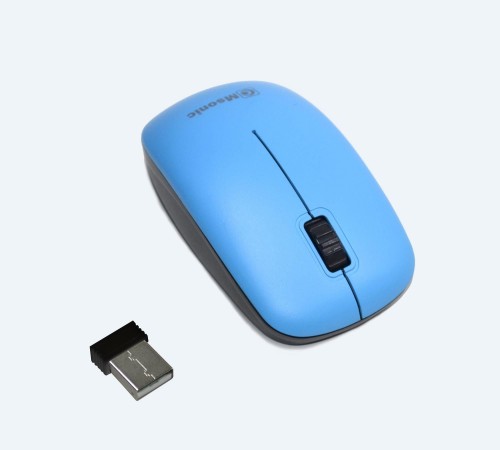 Mysz bezprzewodowa Msonic MX707B optyczna 3 przyciski 1000dpi niebiesko-czarna - 984987