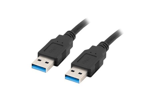 LANBERG KABEL USB-A 3.0 M/M 0.5M CZARNY CA-USBA-30CU-0005-BK - 1402944