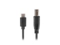 LANBERG KABEL USB-C -> USB-B M/M 2.0 3M FERRYT CZARNY CA-USBA-14CC-0030-BK - 1402955